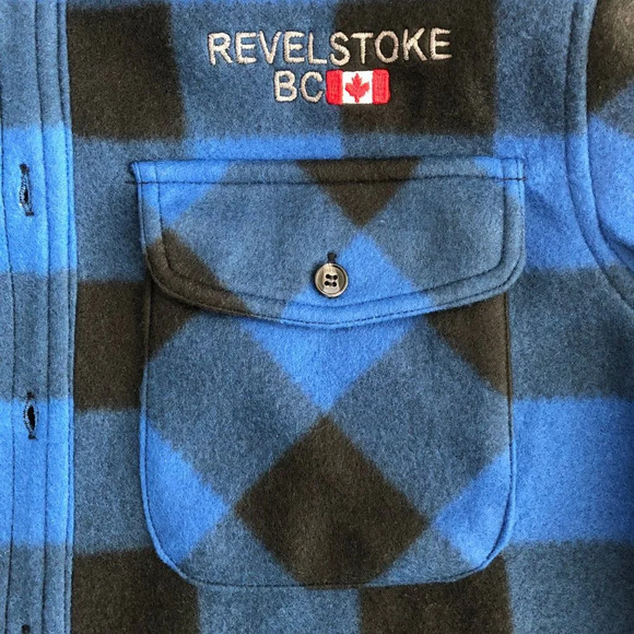 Northern Souvenirs Casual Button Down Polyester Check Jacket Blue Black Sz S NWT - Picture 11 of 12